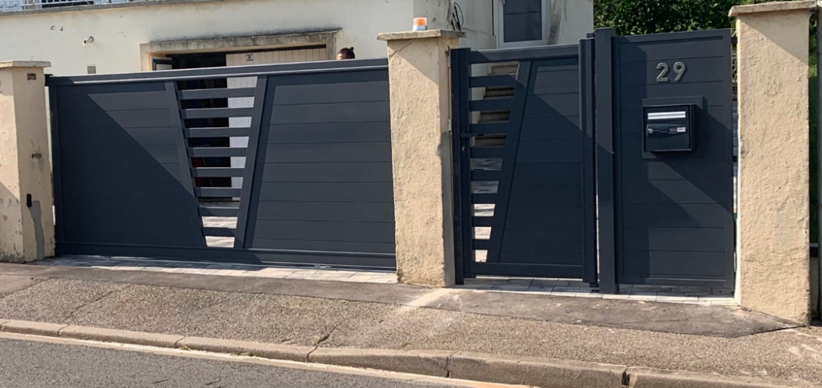 Portillon aluminium sur mesure - Lorraine Moselle FBS Vérandas