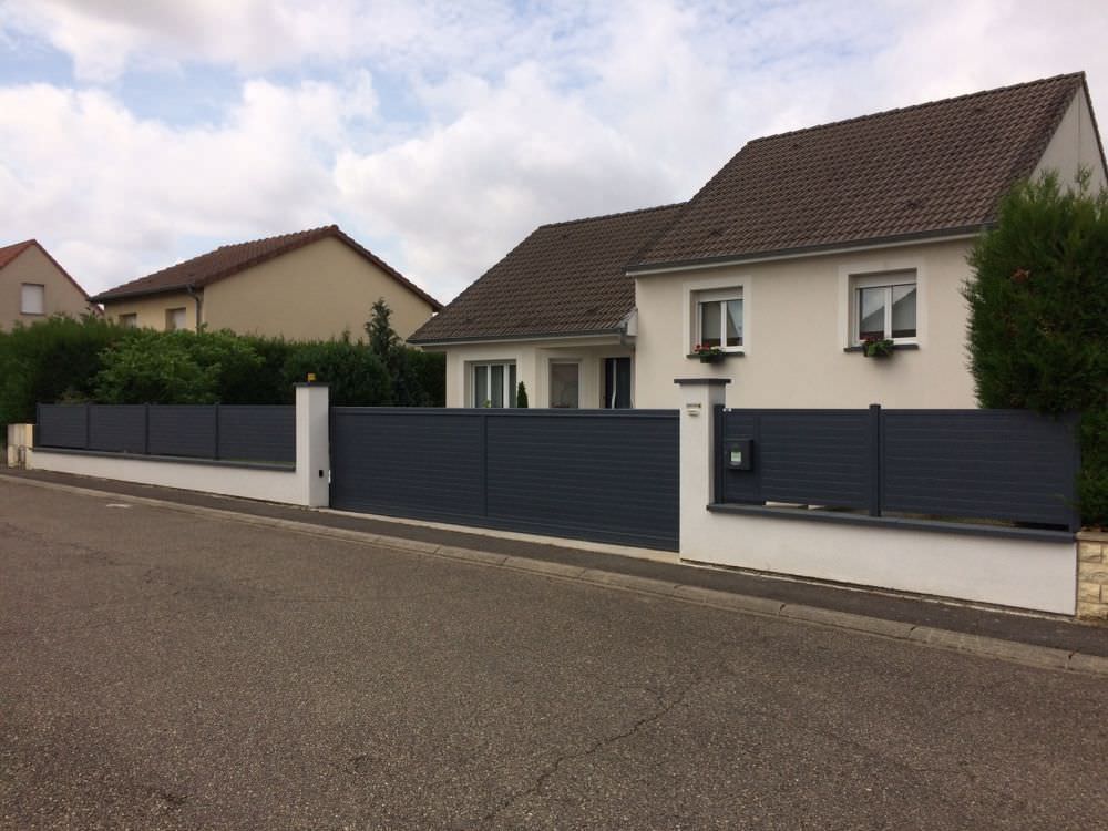 Portail et Clotûre alu gris