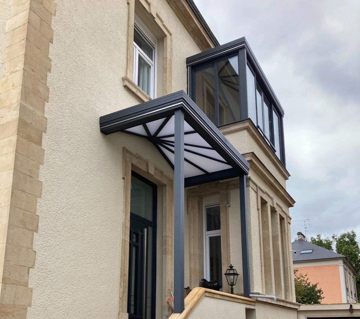 Marquise moderne alu et Véranda balcon