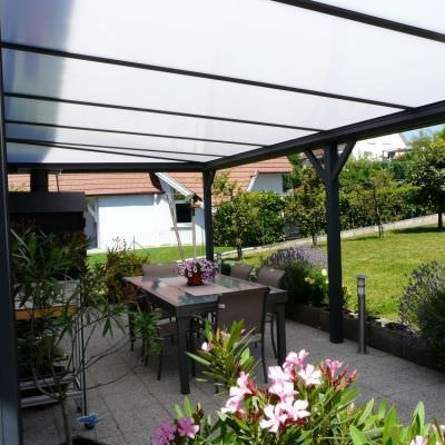 Pergola Auvent aluminium thermolaqué Alsace