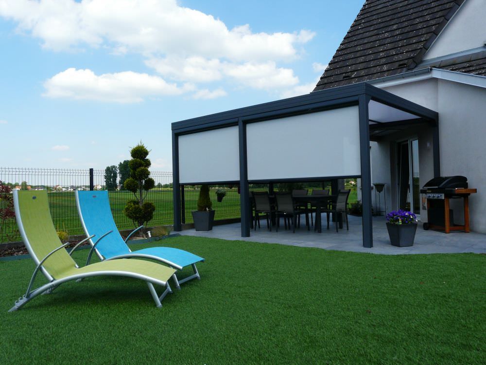 Pergola Auvent Design avec stores screen