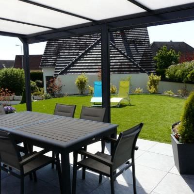 Pergola Auvent Design avec stores screen