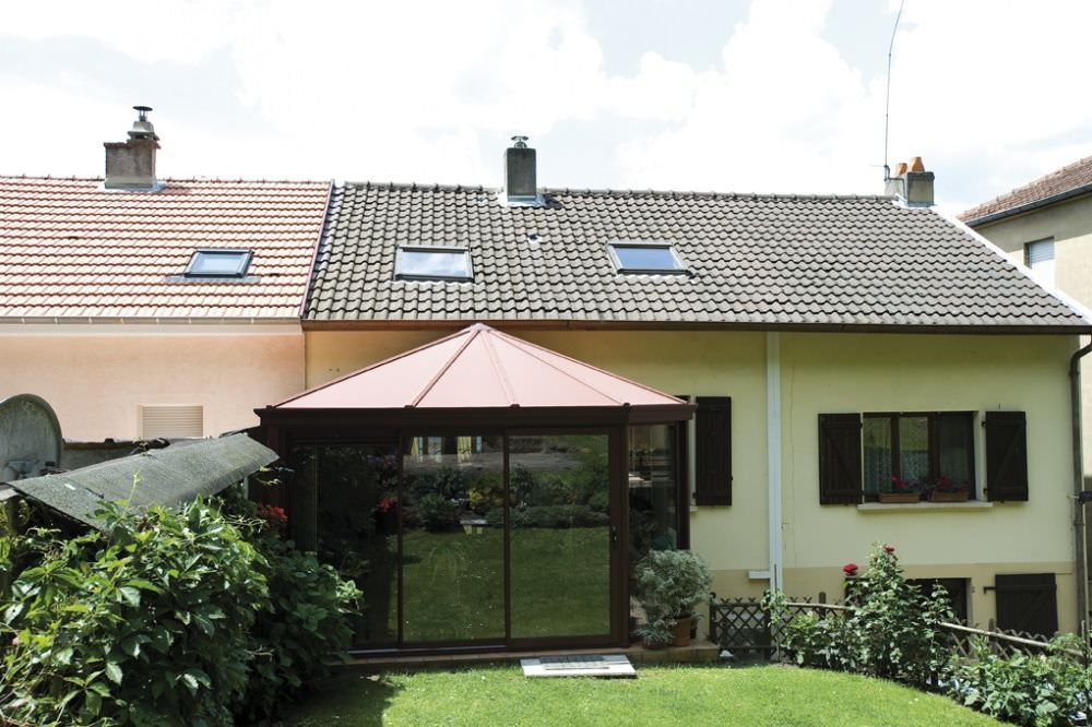 Véranda multi-toit diamant en aluminium