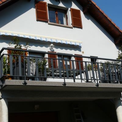 Garde-corps Balustrade en aluminium gris