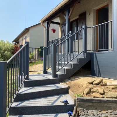 Garde-corps simple main courante aluminium Hagondange Garde-corps simple main courante aluminium Hagondange
