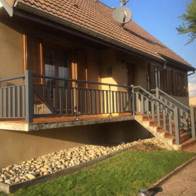 Garde-corps planches aluminium 