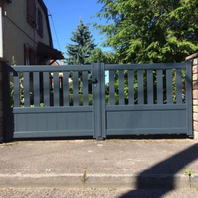 Portail battant à barreaux (alu)  Portail battant à barreaux (alu)