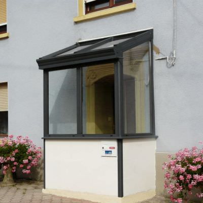 Sas d'entrée aluminium gris Dehlingen (67)