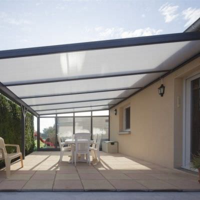 Auvent terrasse avec toit en pente Bining (57)