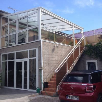 Auvent alu blanc sur mesure (Meurthe et Moselle) Velaine-En-Haye (54)