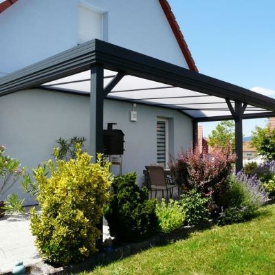 Pergola Auvent aluminium thermolaqué Alsace