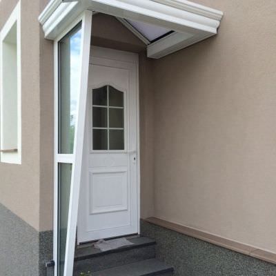 Auvent Marquise aluminium pour porte d'entrée Alsace - Lorraine