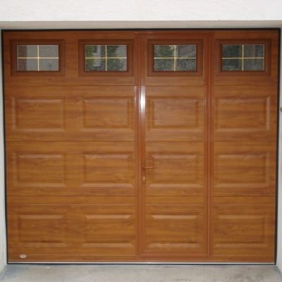 Porte de garage alu effet bois Grand-Est