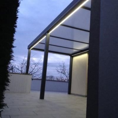 Auvent Pergola alu Design avec LED Lorraine Alsace