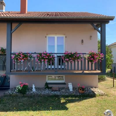 Balustrade en alu pour balcon Blies-Guersviller (57)