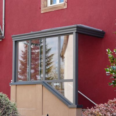 Sas d'entrée alu polycarbonate et verre Saverne (67)