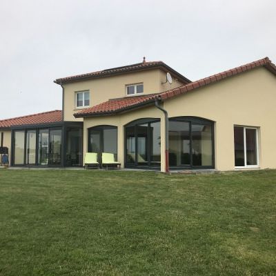 Véranda et Baies vitrées sur mesure coulissantes aluminium Lesse (57)