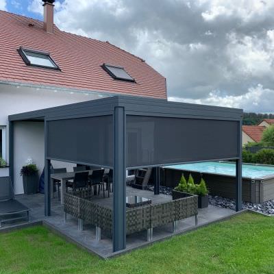 Auvent Pergola moderne avec stores motorisés Zetting (57)