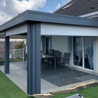 Auvent aluminium avec stores Amnéville (57)