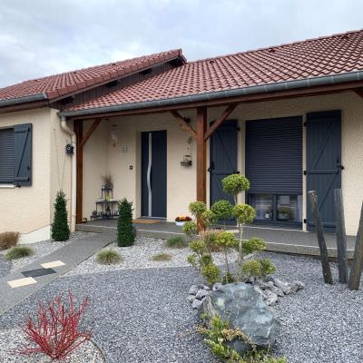 Menuiseries aluminium contemporaines gris Novéant-sur-Moselle (57) Menuiseries aluminium contemporaines gris Novéant-sur-Moselle (57)