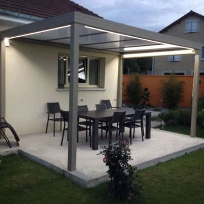 Auvent design avec LED Alsace Lorraine