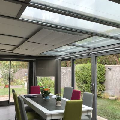 Véranda alu toiture vitrée  Véranda alu toiture vitrée