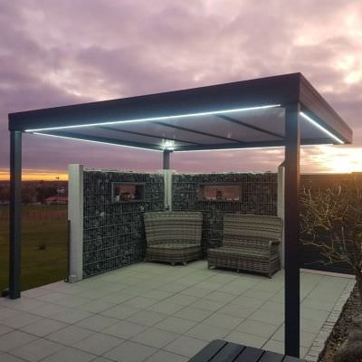 Auvent Toit plat avec bandeau led Lorraine Alsace Auvent Toit plat avec bandeau led Lorraine Alsace