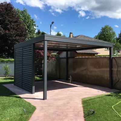 Auvent Pergola avec cloison alu brise vue Lorraine Alsace