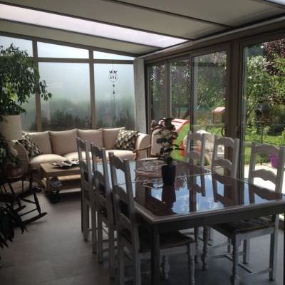 Véranda traditionnelle aluminium sur-mesure Lorraine Alsace