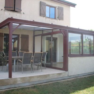 Véranda et auvent aluminium Sainte-Marie-aux-Chênes (57)