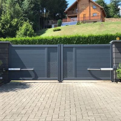 Installation d'un portail moderne 2 vantaux motorisé Reipertswiller (Bas-Rhin 67)