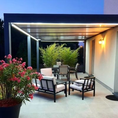 Pergola Aluminium Gris Antique Pergola Aluminium Gris Antique